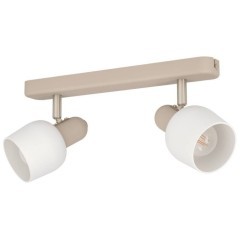 900715 Спот CORATO, 2X18W (E14), L300, H125, A150, сталь, песочный, матовый никель / стекло, белый