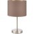 SLE300574-01 Прикроватная лампа Никель/Темно-бежевый, Золотистый E27 1*40W BRESCIA