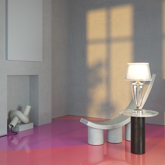 Интерьерная настольная лампа Maytoni Verre Z005TL-01BS