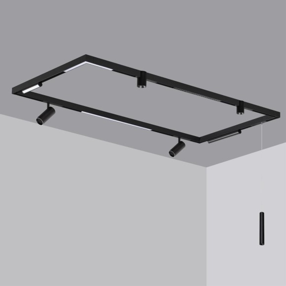 135299 Черный 1м шинопровод накладной/подвесной (в комплекте торцевые заглушки 2шт, крышка и соединит. планка) Novotech VECTOR 135299 Черный 1м шинопровод накладной/подвесной (в комплекте торцевые заглушки 2шт, крышка и соединит. планка) Novotech VECTOR