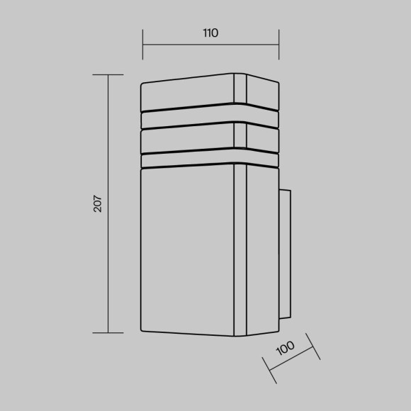 Уличный настенный светильник Maytoni O578WL-01B Unter den Linden IP54 под лампу 1xE27 60W