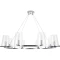 MEDICI SP8 2430/308 Crystal Lux Хромированная люстра с прозрачными стеклянными плафонами, 8 x E14 до 60 Вт, Ø910 мм, H max 1500 мм