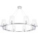 MEDICI SP8 2430/308 Crystal Lux Хромированная люстра с прозрачными стеклянными плафонами, 8 x E14 до 60 Вт, Ø910 мм, H max 1500 мм