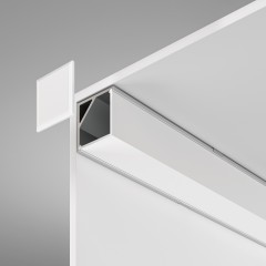 Maytoni ALM009S-2M Угловой накладной квадратный алюминиевый 2м, размеры 2000x16x16мм, для лент шириной до 10мм