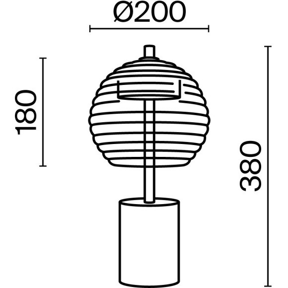 Настольный светильник Maytoni P060TL-L12BK