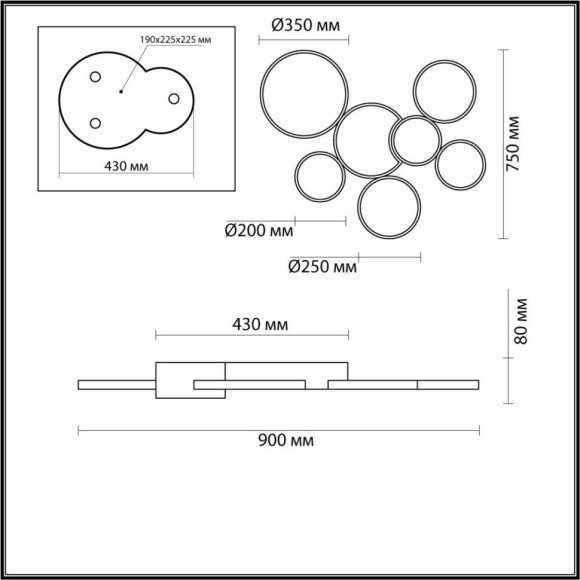 Люстра потолочная Lumion 5256/99CL NORBERT светодиодная LED 126W Люстра потолочная Lumion 5256/99CL NORBERT светодиодная LED 126W