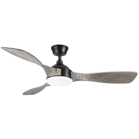 7702/24L VIVA LED SN24 Люстра-вентилятор черный/серое дерево LED 24Вт 3000-6000K D1320 пульт ДУ STORM