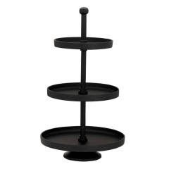 427645 BABIRIK Блюдо-этажерка декоративное H510, алюминий, черный