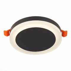 ST104.442.06 Светильник встраиваемый Черный LED 1*6W 4000K 468Lm Ra80 120° IP20 D110xH20 170-240V Встраиваемые светильники ST104.442.06 Светильник встраиваемый Черный LED 1*6W 4000K 468Lm Ra80 120° IP20 D110xH20 170-240V Встраиваемые светильники