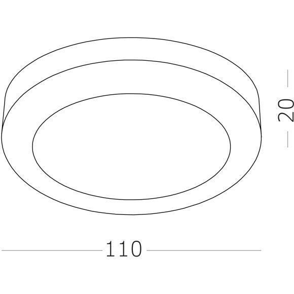 ST104.442.06 Светильник встраиваемый Черный LED 1*6W 4000K 468Lm Ra80 120° IP20 D110xH20 170-240V Встраиваемые светильники