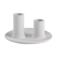 422302 Подсвечник  VALAKISH, H63 глина, серый