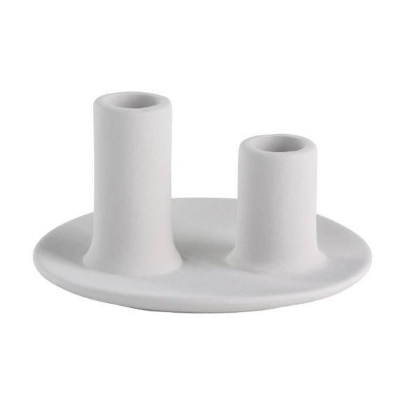 422302 Подсвечник  VALAKISH, H63 глина, серый