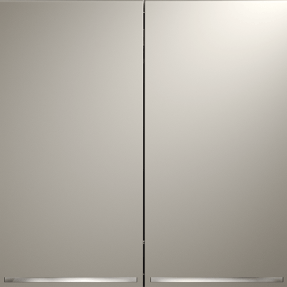 Проходной переключатель встраиваемый VOLTUM S70 двухклавишный с подсветкой 10А, (кашемир)