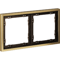 Рамка металлическая на 2 поста, S70 Metal (латунь)