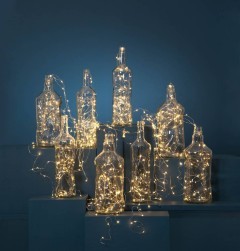 410567 EGLO DEW DROP Светодиодная гирлянда-нить LED, 2000K, тускло-теплый свет, L=3м, пластик, металл, IP20