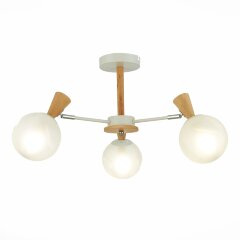 SLE220702-03 Светильник потолочный Белый, Светлое дерево/Белый E14 3*40W CATANIA SLE220702-03 Светильник потолочный Белый, Светлое дерево/Белый E14 3*40W CATANIA