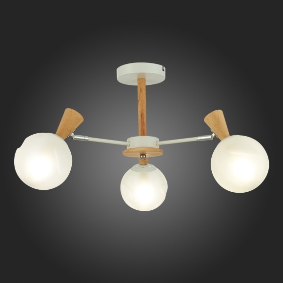 SLE220702-03 Светильник потолочный Белый, Светлое дерево/Белый E14 3*40W CATANIA SLE220702-03 Светильник потолочный Белый, Светлое дерево/Белый E14 3*40W CATANIA