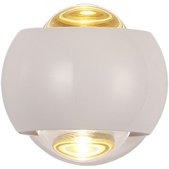 SY6707 Lussole ЭВЕРЕТ Белое настенное бра с прозрачным стеклянным плафоном, LED 6 Вт, 4000 К, 540 Лм, IP20 SY6707 Lussole ЭВЕРЕТ Белое настенное бра с прозрачным стеклянным плафоном, LED 6 Вт, 4000 К, 540 Лм, IP20