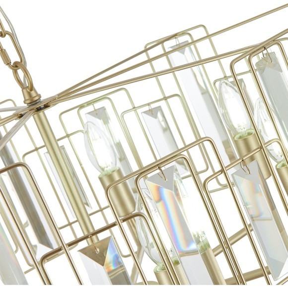 SLE103403-07 Светильник подвесной Шампань/Прозрачный E14 7*40W GIANO