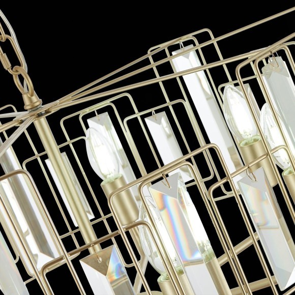 SLE103403-07 Светильник подвесной Шампань/Прозрачный E14 7*40W GIANO