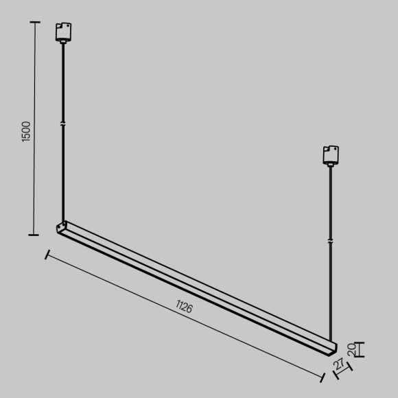 TR170-1-52W3K-B Светодиодный светильник на резиновый шинопровод Maytoni Elasity CRI90+ 3000К 1500Лм 120° 52Вт
