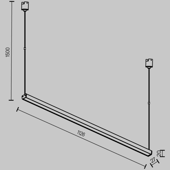 TR170-1-52W3K-B Светодиодный светильник на резиновый шинопровод Maytoni Elasity CRI90+ 3000К 1500Лм 120° 52Вт