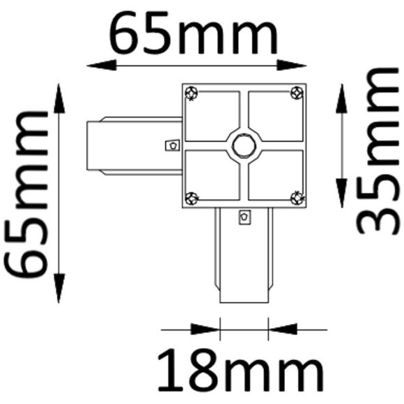 Г-образный соединитель для накладных однофазных шинопроводов Crystal Lux CLT 0.211 02 BL