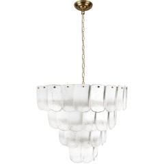 10482/600 White Loft It GRADIENT Подвесная люстра, 15 ламп E14, бронзовый металлический корпус, белые стеклянные плафоны, Ø600 мм, высота 520 мм