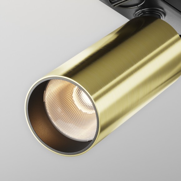 Однофазный двужильный светодиодный трековый светильник Maytoni Unity TR021-1-12W3K-W-BBS Focus LED 3000К 900Лм CRI90+ 50° 12Вт