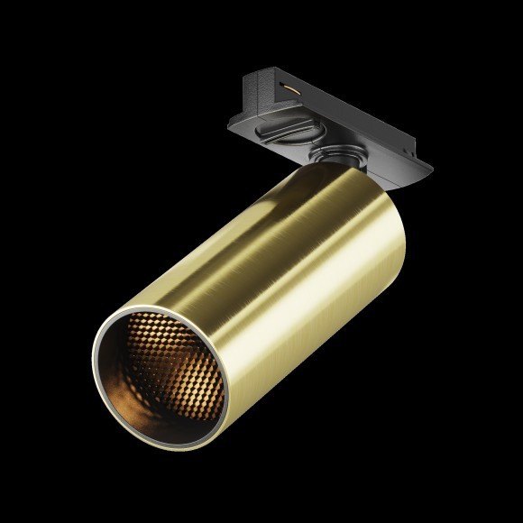 Однофазный двужильный светодиодный трековый светильник Maytoni Unity TR021-1-12W3K-W-BBS Focus LED 3000К 900Лм CRI90+ 50° 12Вт