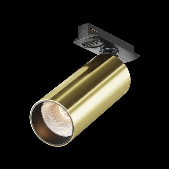 Однофазный двужильный светодиодный трековый светильник Maytoni Unity TR021-1-12W3K-W-BBS Focus LED 3000К 900Лм CRI90+ 50° 12Вт