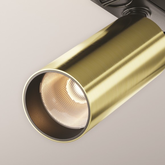 Однофазный двужильный светодиодный трековый светильник Maytoni Unity TR021-1-12W3K-W-BBS Focus LED 3000К 900Лм CRI90+ 50° 12Вт