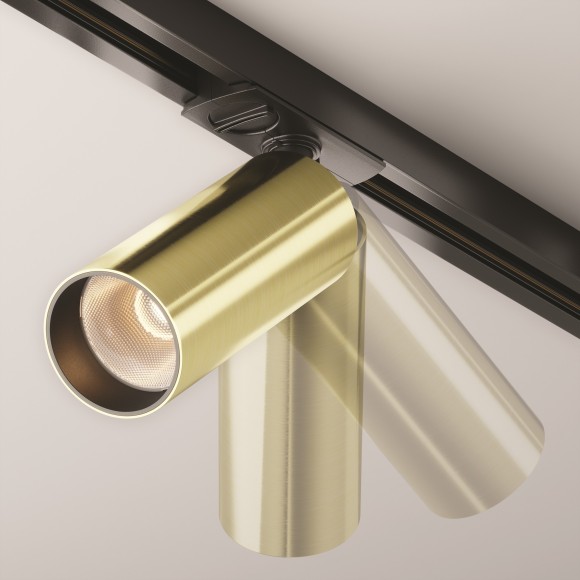 Однофазный двужильный светодиодный трековый светильник Maytoni Unity TR021-1-12W3K-W-BBS Focus LED 3000К 900Лм CRI90+ 50° 12Вт