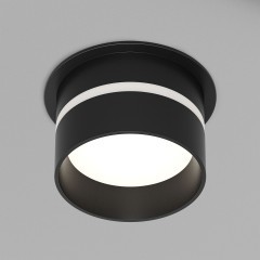 DK2404-BK Встраиваемый светильник влагозащ., IP 44, до 15 Вт, GU10, черный, алюминий