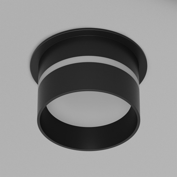 DK2404-BK Встраиваемый светильник влагозащ., IP 44, до 15 Вт, GU10, черный, алюминий