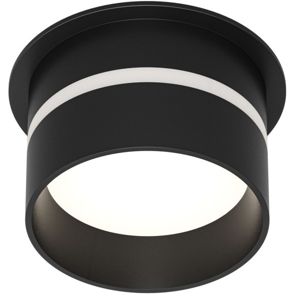 DK2404-BK Встраиваемый светильник влагозащ., IP 44, до 15 Вт, GU10, черный, алюминий