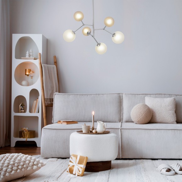 SLE1107-103-06 Светильник подвесной Хром/Белый, Серый G9 LED 6*5W 4000K MALTE