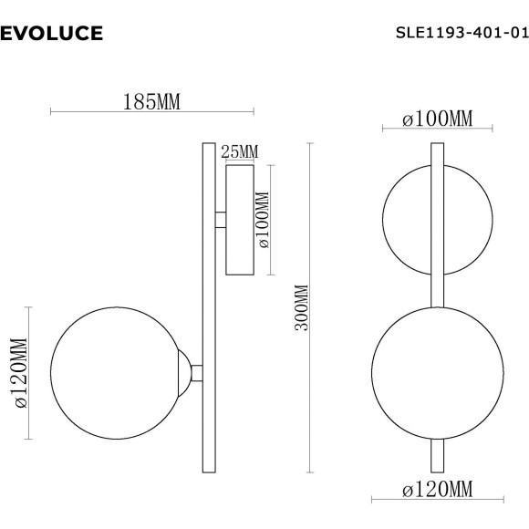 SLE1193-401-01 Светильник настенный Черный/Белый G9 1*5W 4000K ENKEL