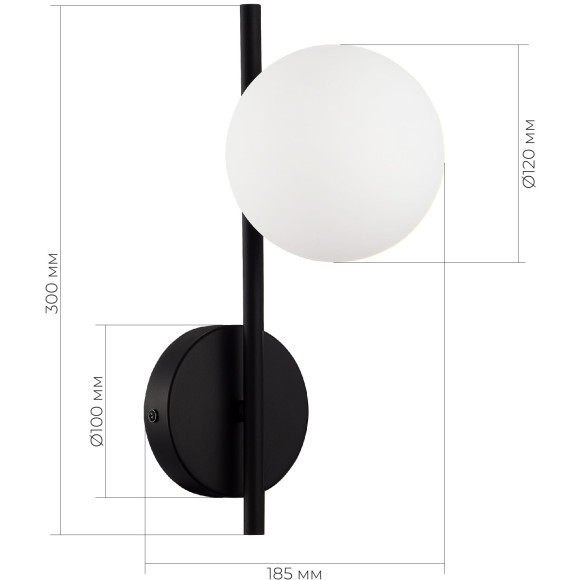 SLE1193-401-01 Светильник настенный Черный/Белый G9 1*5W 4000K ENKEL