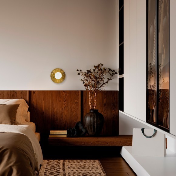 SLE1196-301-01 Светильник настенный Латунь/Белый G9 1*5W 4000K LOREA