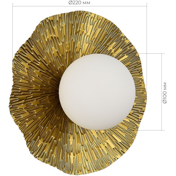 SLE1196-301-01 Светильник настенный Латунь/Белый G9 1*5W 4000K LOREA