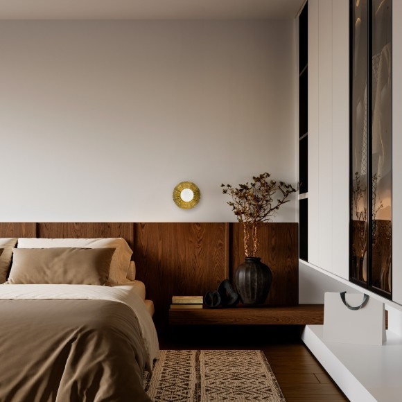 SLE1196-301-01 Светильник настенный Латунь/Белый G9 1*5W 4000K LOREA