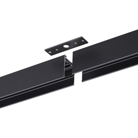 135300 Черный 2м шинопровод накладной/подвесной (в комплекте торцевые заглушки 2шт, крышка и соединит. планка) Novotech VECTOR