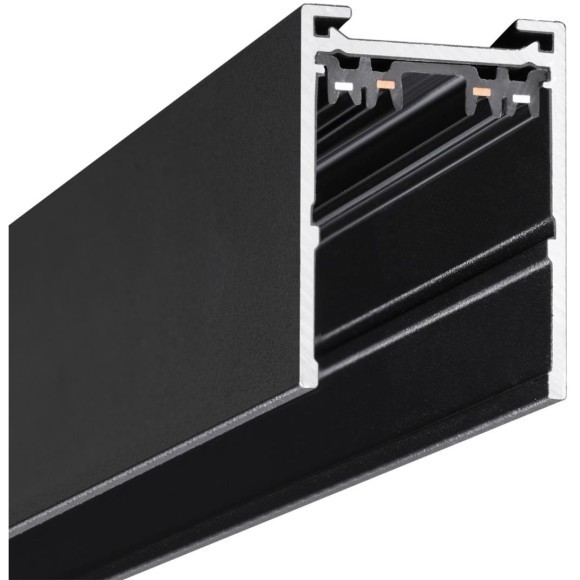 135300 Черный 2м шинопровод накладной/подвесной (в комплекте торцевые заглушки 2шт, крышка и соединит. планка) Novotech VECTOR