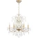 2571/306 ODELIS SP6 GOLD Crystal Lux Люстра золотая с патиной и прозрачными хрустальными подвесками, 6 x E14 до 40 Вт, Ø600 мм, H600 мм, IP20, 220 В