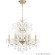 2571/306 ODELIS SP6 GOLD Crystal Lux Люстра золотая с патиной и прозрачными хрустальными подвесками, 6 x E14 до 40 Вт, Ø600 мм, H600 мм, IP20, 220 В