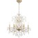 2571/306 ODELIS SP6 GOLD Crystal Lux Люстра золотая с патиной и прозрачными хрустальными подвесками, 6 x E14 до 40 Вт, Ø600 мм, H600 мм, IP20, 220 В