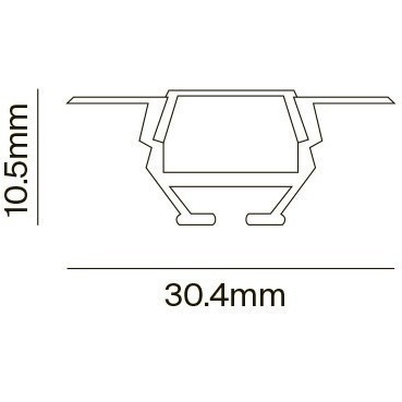 Профиль для светодиодной ленты ALM010S-2M