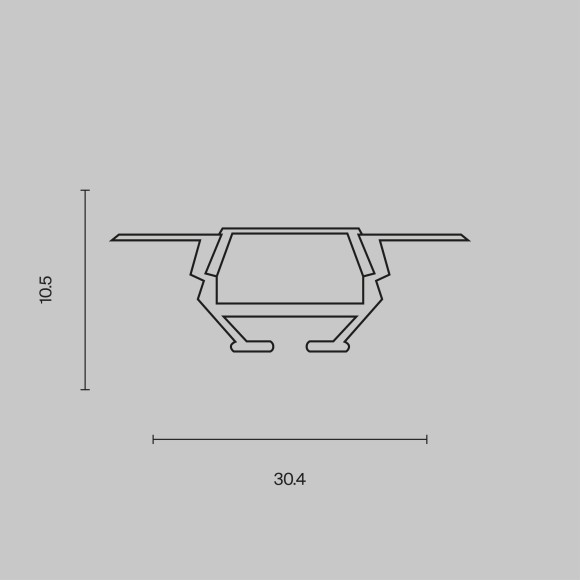 Профиль для светодиодной ленты ALM010S-2M
