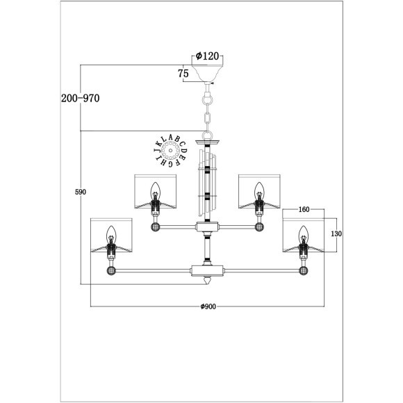 Подвесная люстра Alloro MOD088PL-15BS Подвесная люстра Alloro MOD088PL-15BS